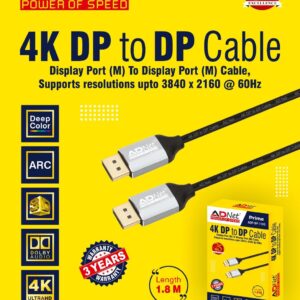 DP to DP 4K DISPLAY PORT 1.8m CABLE ADP-DP-1183